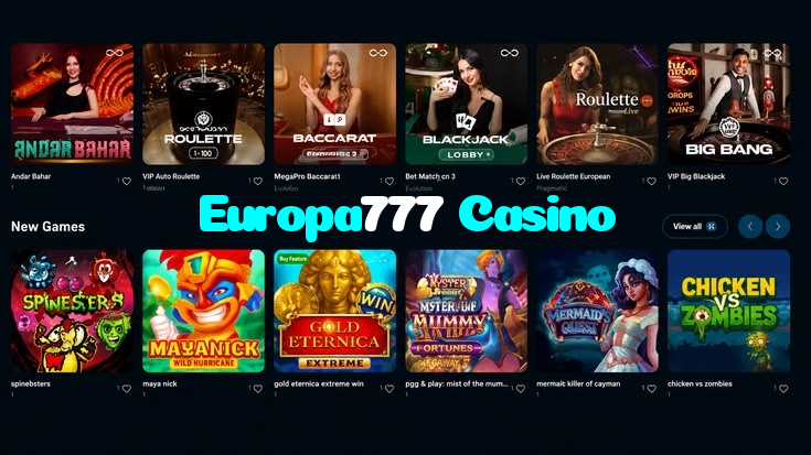 Europa777 Casino casino presented on mobile device in Pakistan with slots and live games